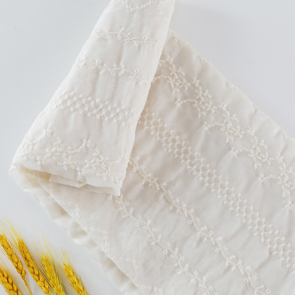 Embroidered Fabric Bridal Cotton for Women's Wear Wholesale Supplier 5